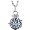 Morella Catenina donna acciaio inox 70 cm con ciondolo ornamentale e sfera Ø 16 mm in sacchetto di velluto colore a scelta