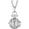 Morella Catenina Donna Angelo Custode in Acciaio Inox 70 cm con Ciondolo Stella e Sfera zirconi Bianchi Ø 16 mm in Sacchetto di Velluto
