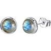 HUKKUN Orecchini in labradorite Orecchini in argento sterling con pietre preziose naturali per donna. Regalo di gioielli in labradorite per le donne