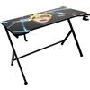 Konix Naruto Shippuden Scrivania gaming 121 x 69 x 76 cm - Tavolo in legno e metallo - Portabicchieri - Supporto per cuffie - Motivo Naruto Rasengan