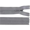 cyclingcolors 2x Cerniera invisibile N°3 60 cm - chiusura lampo in poliestere con cursore, estremità aperta, per cucito sartoria abbigliamento giacche cappotti - grigio