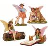 PRETMANNS Fate per giardino fatato con adorabili animali in miniatura - Un simpatico kit di accessori per esterni - Collezione di statuette da 5 pezzi