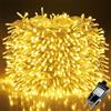 LEDYA Luci Natalizie Natalizie, 20m 200 Lucine Led Bianco Caldo Con 8 Modalità E Funzione Di Memoria, Impermeabili Ip44 Per Balcone, Giardino, Ringhiere, Decorazione Di Interni Ed Esterni