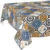ANRO Tovaglia cerata, lavabile, facile da pulire, impermeabile, effetto loto, 100 x 140 cm, con bordo tagliato