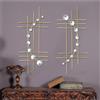 ZEXUIRU 2 Set Bling Metal Wall Art Jeweled cristallo Hang decorazione della parete strass diamante ferro astratto scultura da parete oro