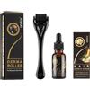 Générique Kit siero per la crescita dei capelli allo zenzero + Derma Roller | siero di crescita rapida e anti-caduta | olio germinale naturale | cura dei capelli uomo e donna