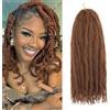 XIIMENALU Marley Twist Braiding Hair Afro Kinky Curly Cuban Twist Marley Twists Extension per capelli sintetici senegalesi all'uncinetto, da donna (30#, 40,6 cm)