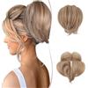 SEGO Chignon per Capelli con Clip Coda Cavallo Capelli Extension Posticci per Capelli Extension Coda Sintetica Ondulato Finti Posticci Messy Hair Bun con Filo di Metallo flessibile # 27H613