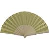 MAPIMANIA - Ventaglio Legno Pieghevole in Tessuto Color Oro, Ventagli Matrimonio Personalizzati, Ventaglio Giapponese Resistente, Gadget Cerimonia
