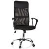 HJH Office 621900 Sedia da ufficio PURE NET in similpelle/tessuto di maglia nero, schienale alto
