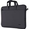 Trust Bologna Slim Eco Borsa per Laptop fino a 16, Borsa per Laptop Sostenibile in Plastica Riciclata, con Tracolla, Custodia per Viaggio, Lavoro, Ufficio, Scuola - Nero