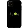 tennis ball sport net tennis racket cour Palla da tennis ECG battito cardiaco Custodia per iPhone 11