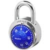 Master Lock Lucchetto a combinazione per armadietti da palestra - Lucchetto a combinazione Master Lock Locker - Blu - Il lucchetto a combinazione ideale per la sicurezza degli armadietti scolastici/palestra