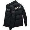 Mayamiyasa Moda Parka da Uomo, London Invernale da Giubbotto, Giacca a Vento Calda e Grossa, Outdoor Antivento Giubbotto Parka, Bos Logo, Unisex Abbigliamento per Esterni. Rosso M