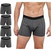 ZLYC Boxer Uomo Cotone Uomo Trunks Intimo, Confezione da 4 marine, L