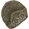 VGOL Cappello fatto a mano da donna, in cotone, taglia Vintage Floral Crochet Slouchy Teschio Cap per 52-58 cm, giro d'estate autunno, Bordeaux