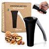 Drosselmeyer Schiaccianoci in acciaio inox per noci e nocciole Drosselmeyer | Schiaccia noci ergonomico con contenitore raccogli gusci. Ideale anche per noci di macadamia, prodotto in Svezia.