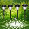 BEAU JARDIN 8 Pezzi Lampade Solari da Giardino,LED Luci Solari da Esterno, con Colore Cambiato e Luce Bianca Calda Riflettori, Per Illuminazione Faretti Solari da Esterno Prato Deck Cortile Neve Gelo