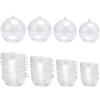WOKICOR 20 palline di plastica trasparenti da 5 cm, 6 cm, 7 cm, 8 cm, palline di plastica da riempire (5 6 7 8 cm)