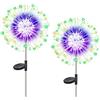 Dekofun Luci Solari 2 Pezzi 120 LED Lampioni da Giardino Esterno Solari | Paletti da Giardino IP65 Impermeabile Lampada Solare Terra Luci per Prato Vialetto Scala Paesaggio (Multicolore)