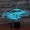 PONLCY Novità Lampade illusione 3D Luci notturne a LED per auto da corsa Lampada da scrivania con sensore USB a 7 colori per bambini Regali di compleanno di Natale Decorazione domestica