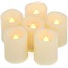 CANDLE IDEA Candele votive a LED senza fiamma, funzionamento a batteria, con timer, 6 ore di accensione e 18 ore spente per ciclo, candele a LED per esterni, Halloween, zucca, decorazioni natalizie