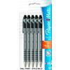 Paper Mate Papermate Flexgrip - Confezione da 5 penne a sfera retrattili, colore: Nero