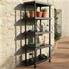 Dmora Scaffale a 4 Ripiani in Polipropilene, Scaffalatura Multiuso per Interno o Esterno, 100% Made in Italy, cm 72x35h165, Colore Antracite