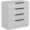 Dmora - Cassettiera Theemin, Settimino Multiuso, Comò Camera da Letto, Mobile con cassetti, 72x42 h77 cm, Bianco