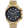 Diesel Orologio Bamf da uomo, movimento cronografo al quarzo, cassa in acciaio inossidabile dorata da 55 mm con bracciale in acciaio inossidabile, DZ7378