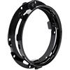 Keenso Staffa di montaggio per anello faro rotondo 7 pollici Supporto per faro (Nero)