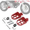 BIUGERCN Pedane per moto Dirt Pit Bike Pedali per EXC SX YZ TW PW TTR CR CRF XR 50/70/80/100/110 Motocross Rosso