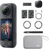 Insta360 X5 Camera Impermeabile 8K 360º, Superba in Bassa Luce, Selfie Stick Invisibile, Obiettivi Sostituibili, Batteria con Autonomia 3 ore, Stabilizzazione, Cover Antivento - Pack Essential