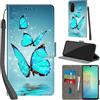 PHINIENLAND Cover per Samsung Galaxy A26 / A18 / A17 5G custodia portafoglio Turquoise | 3 scomparti carte, 1 tasca banconote, Chiusura magnetica, Supporto, Pelle PU flip cover per Samsung A26 / A17