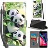 PHINIENLAND Cover per iPhone 7/8 / SE 2020/2022 Case PU Pelle Custodia [Kickstand] [Chiusura magnetica] [Slot per Schede], Portafoglio Flip Custodia per iPhone SE,Panda