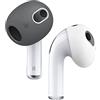 elago Gommini di Ricambio Ear Tips per AirPods 3 | In Silicone Premium Antiscivolo, Adatti alla Custodia [2 Paia] (Grigio Scuro/Bianco)
