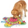 Culinavog Tappeto Olfattivo Cane, Gioco Interattivo per Cani Abilità di Foraggiamento Naturale Antiscivolo e Peluche Giocattolo per Addestramento Puzzle per Cani Gatti Conigli 50X50 CM (Fiore Grande)
