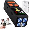 SelfTek Dispositivo a ultrasuoni Antibell - Ghiaccio per cani a ultrasuoni con trasmettitore a 4 vie e portata di 45 m, dispositivo anti abbaiare cani con 0-9 livelli di frequenza, torcia LED e buzzer