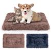 MICOOYO Materasso per cuccia per cani in pile per animali domestici, cuscino lavabile per gatti di piccola taglia (grigio, marrone, 61 x 41 cm)
