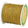 Cheriswelry - Filo di nylon intrecciato setoso cinese, ideale per perline, macramè, gioielli fai da te, 137 metri, 0,5 mm, oro