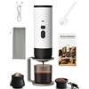TechVizrs Macchina da Caffè Portatile, Macchina per Caffè Espresso Elettrica 15 bar 2 in 1 Macchina da Caffè da Campeggio Compatibile con Caffè Macinato e Capsule di Caffè per Escursioni, Ufficio e Camper