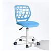 FurnitureR Compact Gaming Chair, Hollow PP Backrest, Adjustable Height, Ergonomic Swivel Sponge Seat, 5-Wheel Iron Base, for Teens & Kids Drawing, Gaming, Classroom, Blue, 38,5 x 40 x 87 cm
