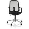 HJH Office sedia ergonomica per ufficio SEDIOLO B Sedia girevole con schienale traspirante e supporto lombare, tessuto/mesh Nero