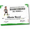 Auguriando Biglietto Auguri Calcio idea Regalo tifoso simpatico Gadget festa compleanno calciatore biglietti grandi formato in italiano (Juventino)