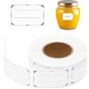 HENGBIRD Etichette autoadesive, 1200 pezzi, per bottiglie bianche, per scrivere, cucina, marmellate (5 x 3 cm)