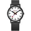 Mondaine Essence black orologio Uomo Analogico Al quarzo con cinturino in Silicone MS1.41110.RB