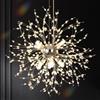 KUNYEEE Lampadari moderni a forma di fuochi d'artificio Lampada a sospensione Dandelion, cromata argento 8 luci G9, lampadari di cristallo per camera da letto, sala da pranzo, ingresso, Φ45 cm