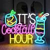 UExnkj-Y Cocktail Hour Insegna al Neon Luce al Neon per Bar Insegna al Neon Colorata per Cocktail Luci al Neon Dimmerabili USB per Cocktail, Casa, Bar, Club, Feste, Cucina, Hotel