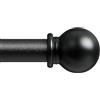 AWUIUNIE Asta per Tenda Nera da 71 a 122 cm, Set di Aste per Tende Regolabili da 1,6 cm (16 mm) di Diametro con Staffe, Asta per Tende in Metallo Resistente per Camera da Letto, Cucina