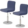 IGTOPS 2 coprisedili elastici per sgabello da bar con fodera per schienale, per sedia girevole corta e schienale (2, blu navy)